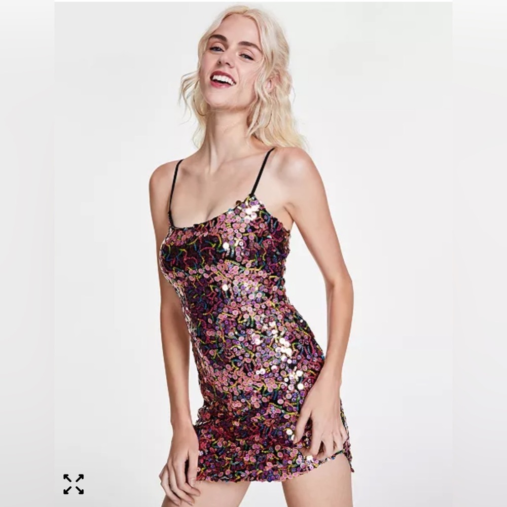 City Studio Multicolor Sequin Mini Dress Size 11/12 NWT Party Club Night Out